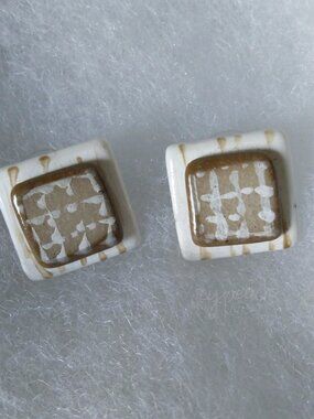 Kd Spring Fashion Pierced Earrings Vintage 90s Lucite Designer Art Deco Designer
